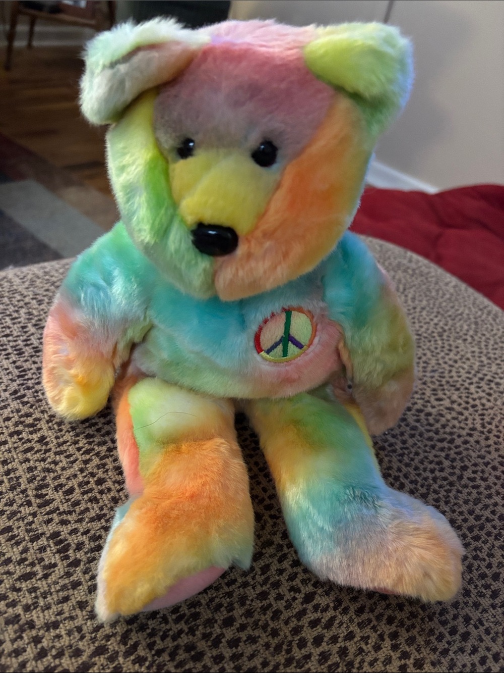 Plush Tie-Dye Peace Bear - Ty